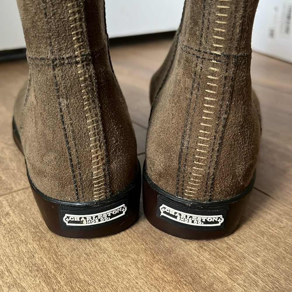 Charleston Shoe Co Legare Mid Calf Rain Boots Olive Brown‎ Size 7 - Picture 10 of 11